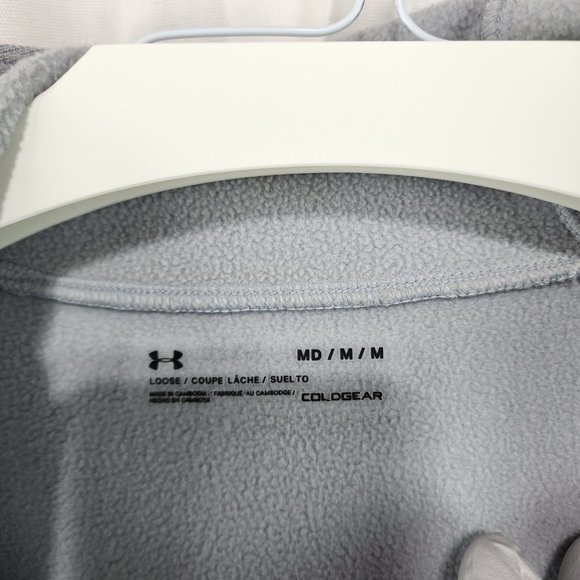 Under Armor light gray fleece lined Storm Swacket, size Medium - Picture 2 of 4